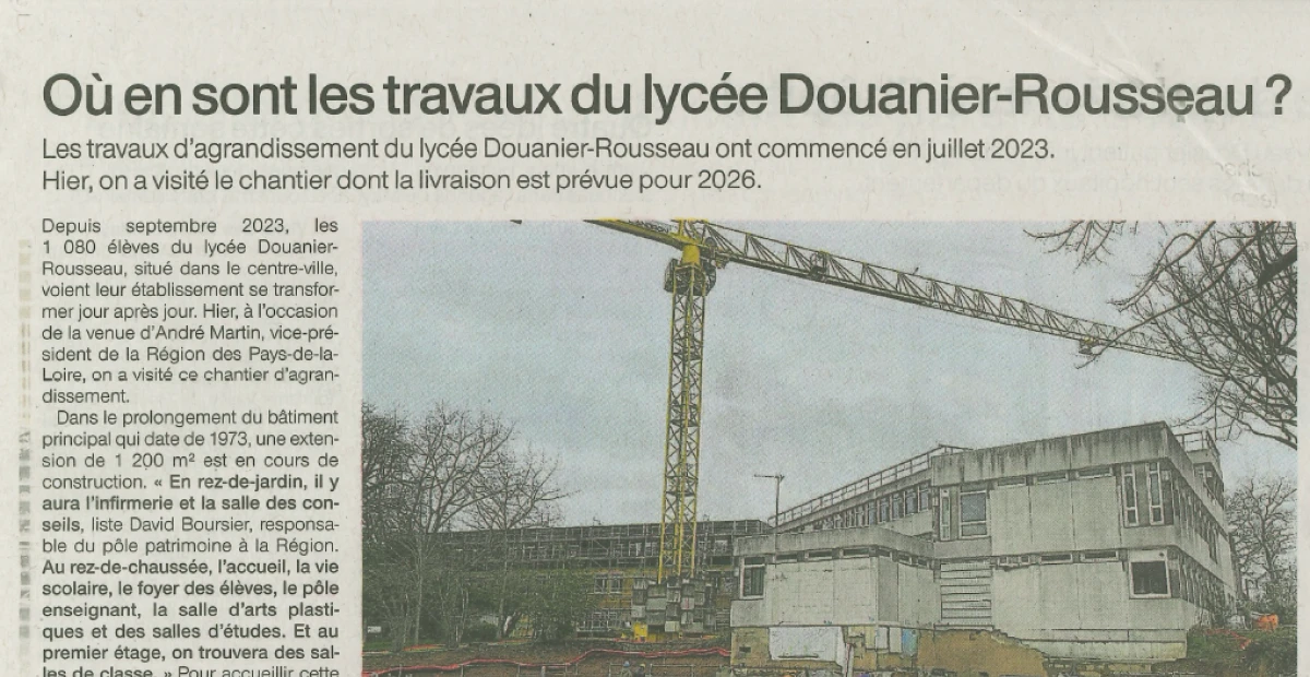 Restructuration et extension du bâtiment A0 au LYCEE DOUANIER ROUSSEAU à LAVAL