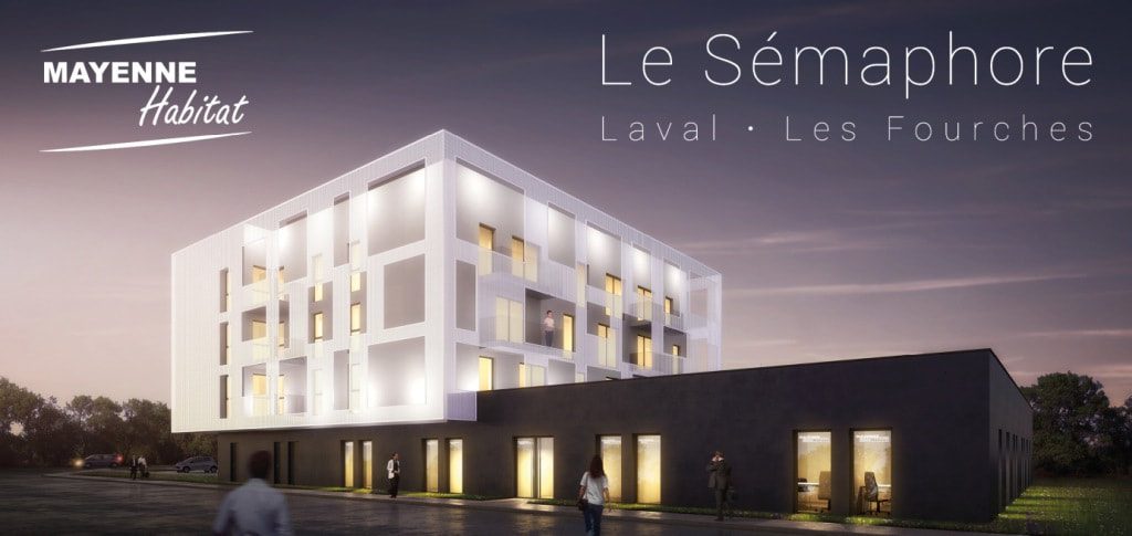 Nous allons réaliser les travaux de gros-œuvre pour la construction d’un immeuble « passivhaus » de 20 logements et bureaux à LAVAL pour MAYENNE HABITAT